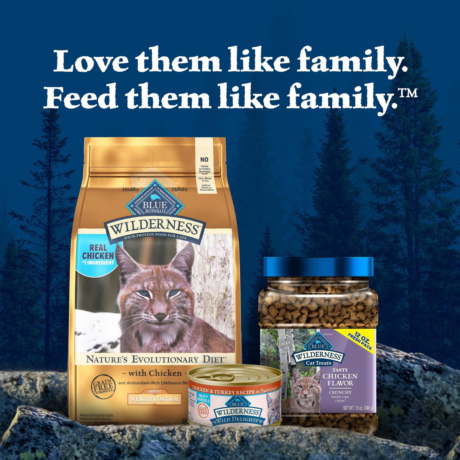 Blue Buffalo Wilderness Adult Cat Food - High-Protein, Grain-Free, Real Chicken