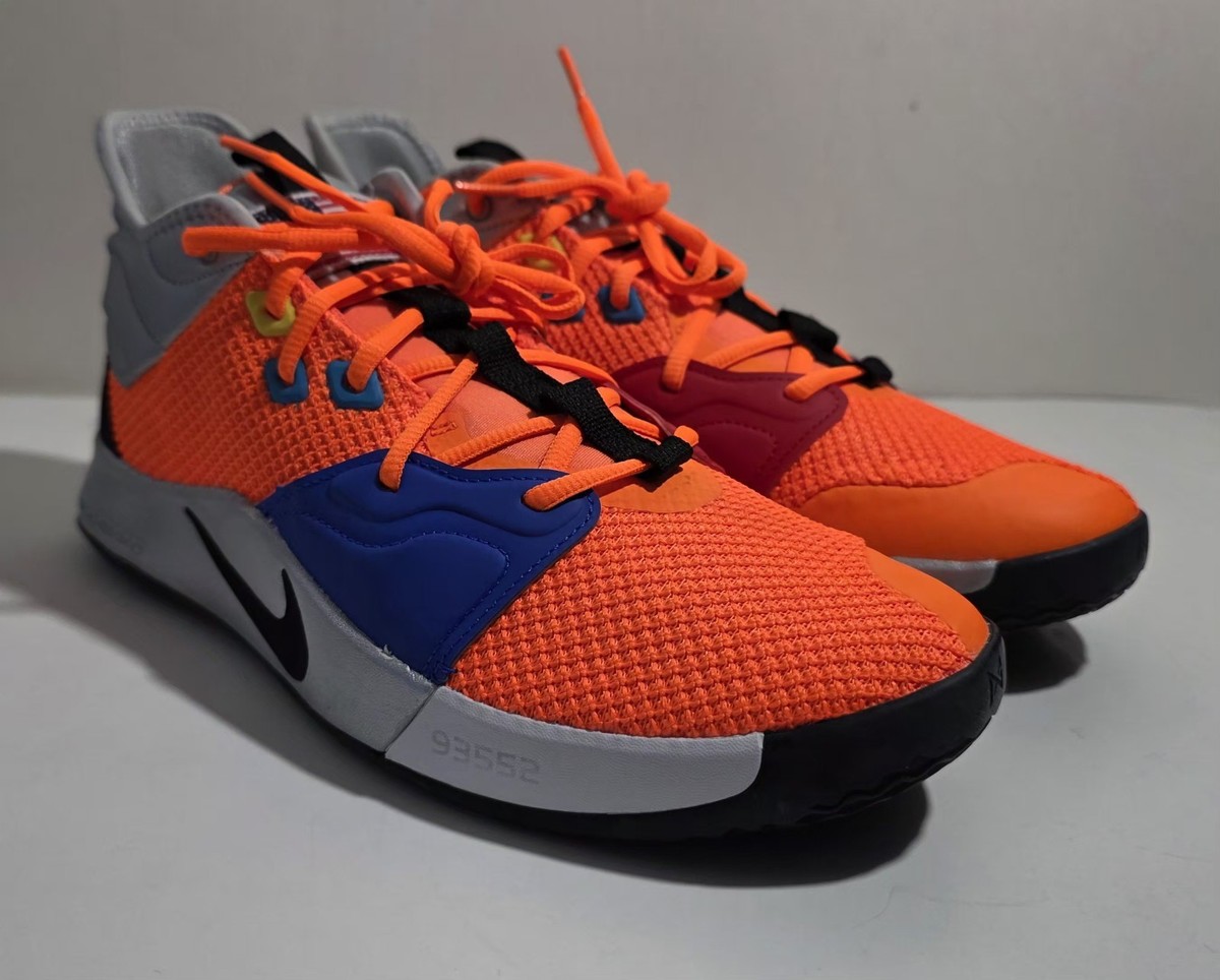 Nike PG 3 Nasa Mens Basketball Shoes Orange Black Size 11 | eBay