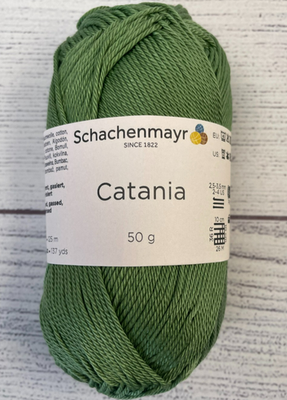 50g Catania Wolle Schachenmayr Khaki Grün Fb 212 100%Baumwolle
