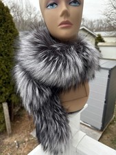 Silver Fox Real Fur Boa Scarf Wrap New item Made in USA