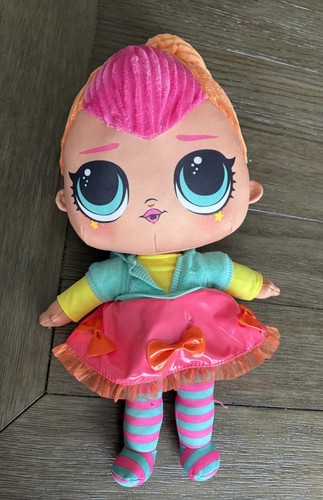 Lol Surprise Neon Q.T. Large Huggable 14” Plush Doll Big Eyes By Mga