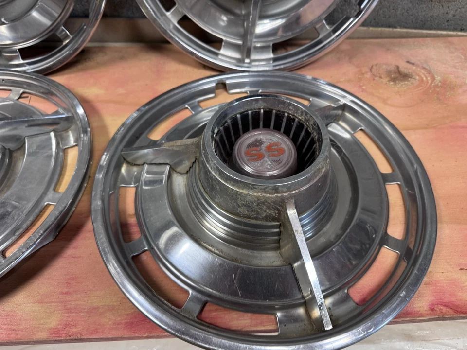 Комплект из 4 колпаков колес 1963 Chevrolet Impala SS 14 дюймов 409 63 Chevy II Nova - Изображение 4 из 4