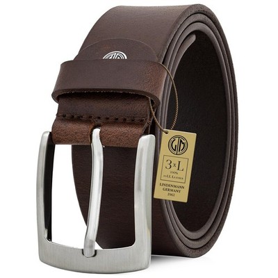 Herrengürtel aus Büffelleder, 40 mm breit und 3,8 mm stark, verstellbar