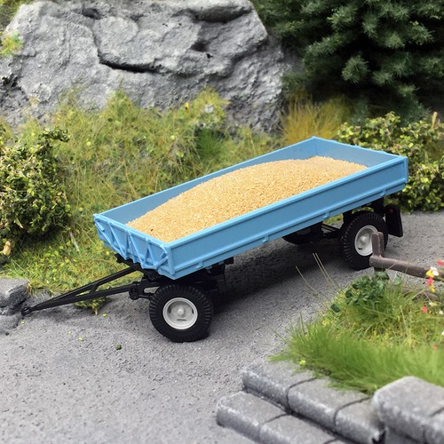 Remorque IFA HW60 1985, bleu - BUSCH 53016 - HO 1/87 | Condition: Neuf