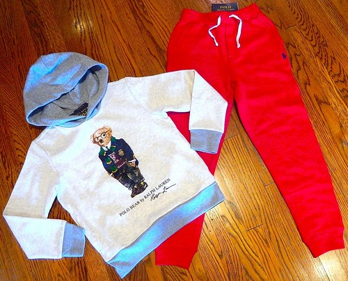 POLO RALPH LAUREN AUTHENTIC BOYS BRAND NEW ORIGINAL 2Pc SWEATSUIT Sz S (8), NWT - Picture 3 of 6