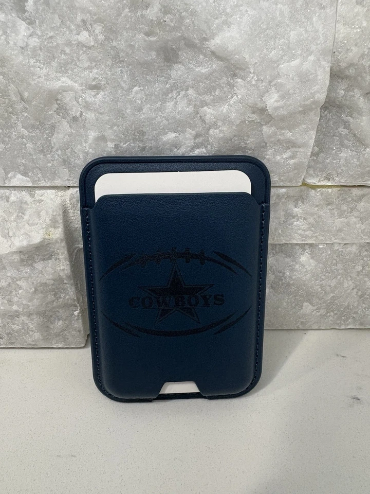 Cartera MagSafe Dallas Cowboys cuero idea de regalo fanático de la NFL Foto 2 de 4