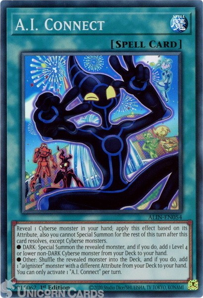 ALIN-EN054 A.I. Connect : Super Rare 1st Edition Mint YuGiOh Card
