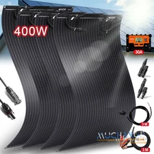 400W Flexible Solar Panel Kits 12V 24V Mono RV Camper Boat With Solar Controller