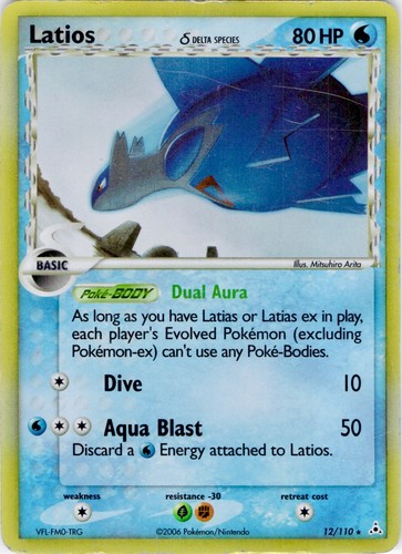 Latios 12/110 Holo Rare Holon Phantoms Pokemon Moderately Played