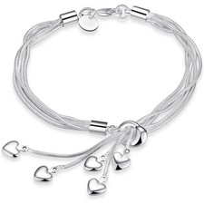 .925 Sterling Silver Five-Line Chain with Fiv...