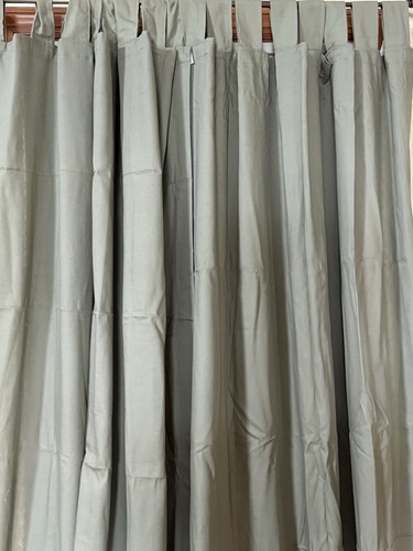 NEW JC PENNEY LOOP PANELS CURTAIN FLORAL DARK SAGE GREEN 100% Cotton Ea 41”X86” - Picture 1 of 4