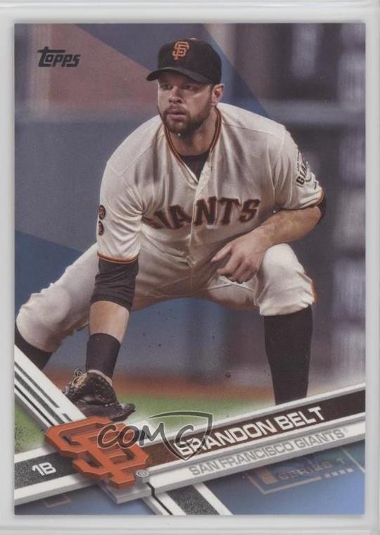 2017 Topps Father's Day Powder Blue 7/50 Brandon Belt #347 0b0