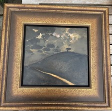 Richard Cartwright painting: The Sentinel Tree. Oil on wood. Signed and framed.