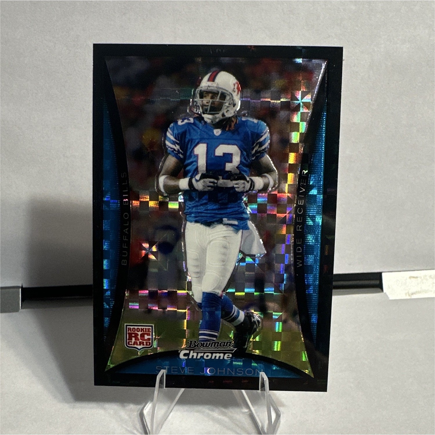 2008 Bowman Chrome Steve Johnson Buffalo Bills #BC48 X-Fractor Rookie RC /275
