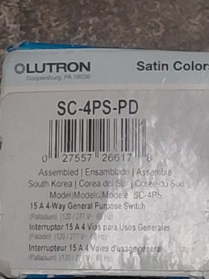 Lutron, SC-4PS-PD, 4 Way Switch, Palladium