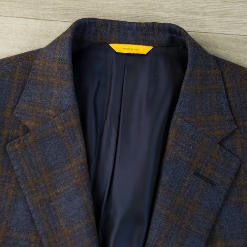 Hickey Freeman Sport Coat Men's 44R Slim Wool Cashmere 2 Btn Modern Yellow Label