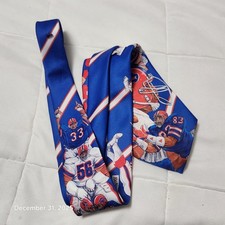 Vintage 1990 Ralph Marlin Blue Red 100% Polyester Men’s Neck Tie* LN*Made In USA