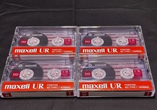 New Maxell Audio Cassette Tapes 5 Pack Normal Bias UR 90 Min IEC Type 1