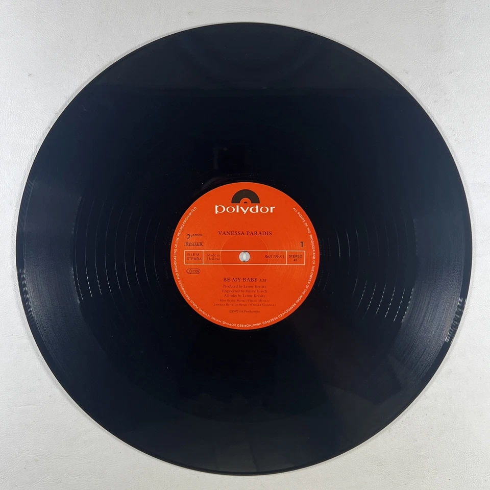 Vanessa Paradis “Be My Baby” 2/12” Single/Polydor 863 399-1 (EX) 1992 France - Image 4 of 4