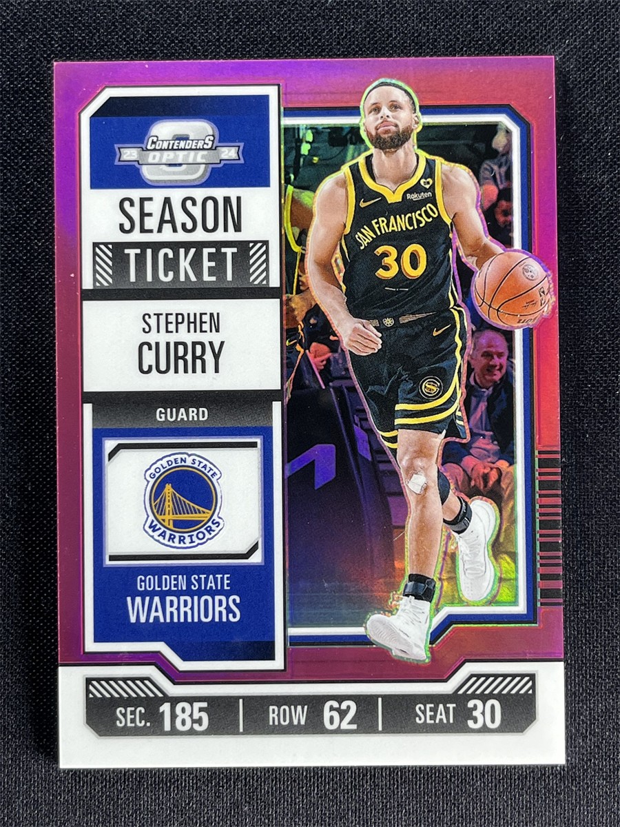 2023-24 Panini Contenders Optic Stephen Curry #37 Pink Prizm Season Ticket /75