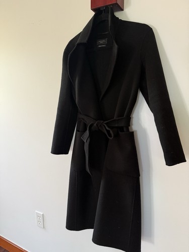 Weekend Max Mara Virgin Wool Coat Black