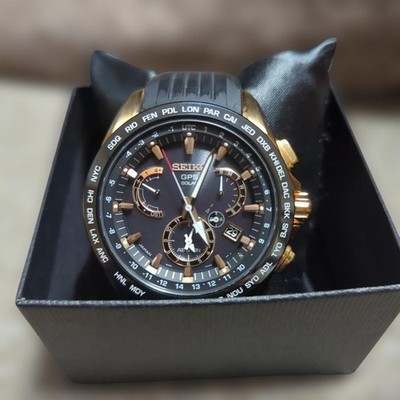 SEIKO Astron SBXB055 GPS Solar Watch Black Stainless Steel 8X53