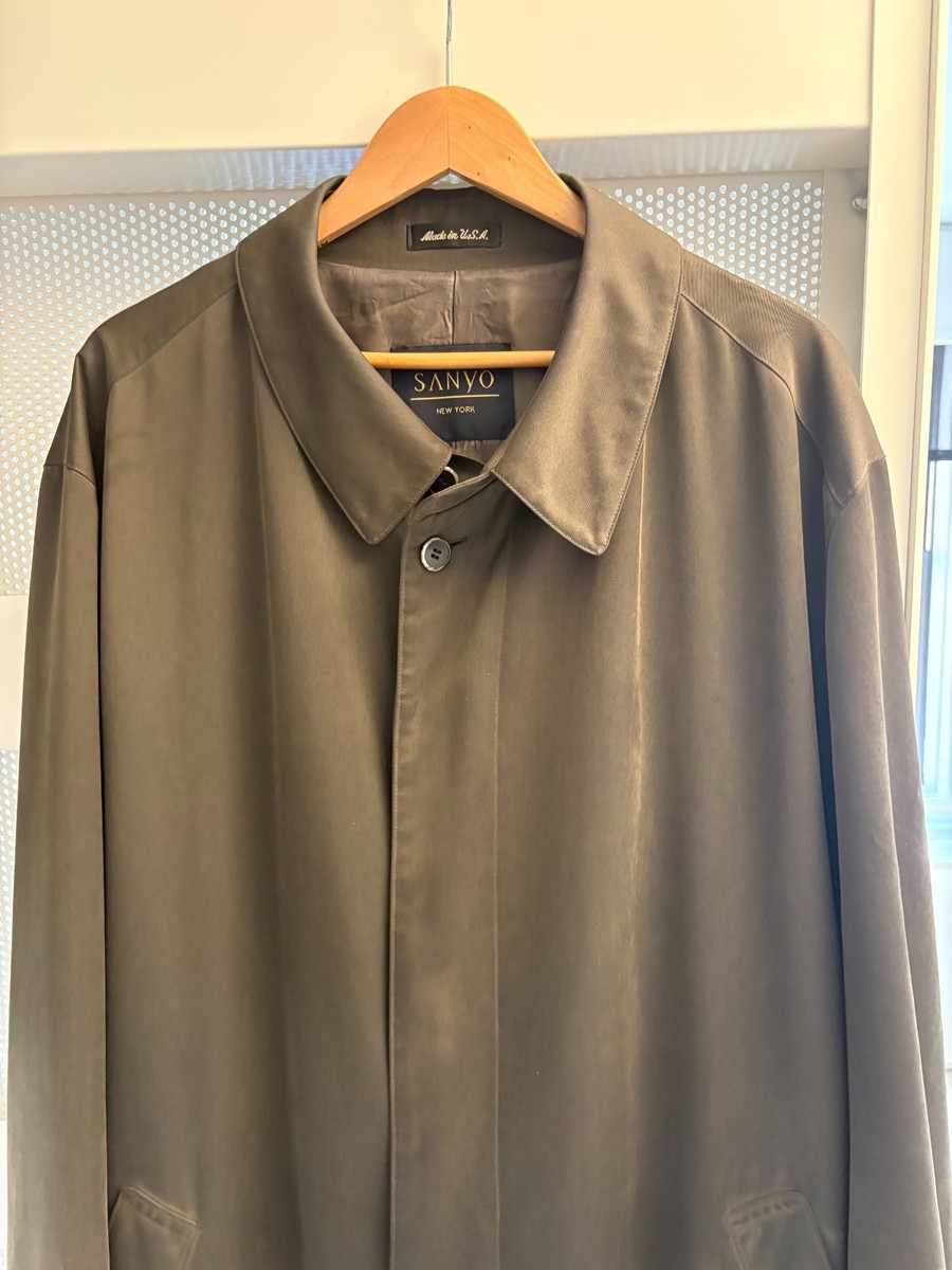 Sanyo NY Trench Coat belted long size 44 R XL | eBay