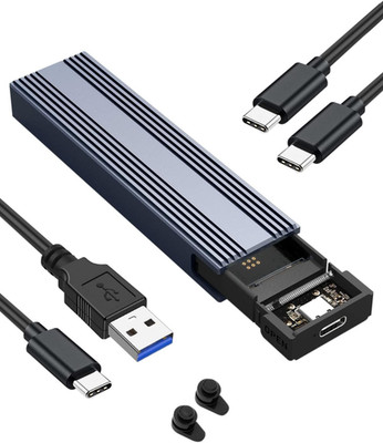 M.2 NVMe SSD Enclosure USB-C 3.2 Gen 2 10Gbps Adapter with UASP Trim Support for