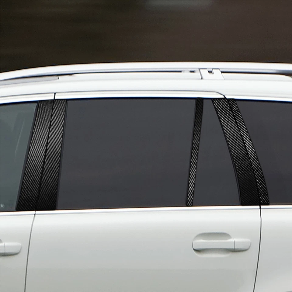 Cubierta de panel exterior de pilar B de fibra de carbono real 10 piezas para VOLVO XC90 03-14 Foto 4 de 4