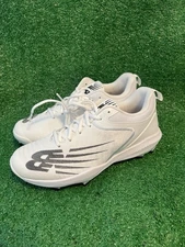 New Balance White FuelCell  Molded Cleats Men's Baseball Shoes PL4040W6 sz 8