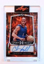 2025-Leaf - Chauncey Billups- HOF-Pistons-Red Lava -1/1 Autograph Card