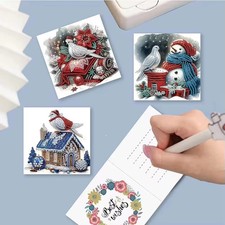 Weihnachtskarten Set DIY Diamant Malerei Karten mit Umschlag festlich