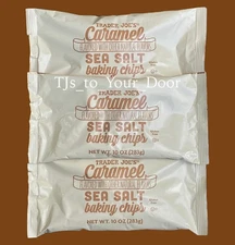 Trader Joe's Caramel Sea Salt Baking Chips ~  1, 2, 3 or 4 Bags ~ FREE SHIP
