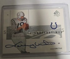 2001 SP Authentic - Sign of the Times Johnny Unitas #JU (AU)