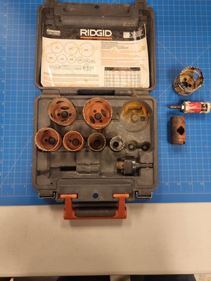 #ad Ridgid Hole Saw Set Kit Metal Wood Drill Bit Attachment Tooling Accessories $16.99