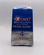 Crest 3D Whitestrips Pearl Glow levels 4 whiter , 14 Strips , Exp:9/27