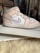 Nike Air Jordan 1 Mid TD Pink Wash/White Youth Size 2Y