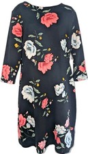 OLD NAVY Woman's 3/4 Sleeve Floral Sheath Dress - Size L (NWT)