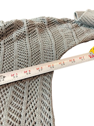Torrid grauer offener Strick leichter Strand 3/4 Ärmel Knopfleiste Cardigan 3x - Bild 12 von 13