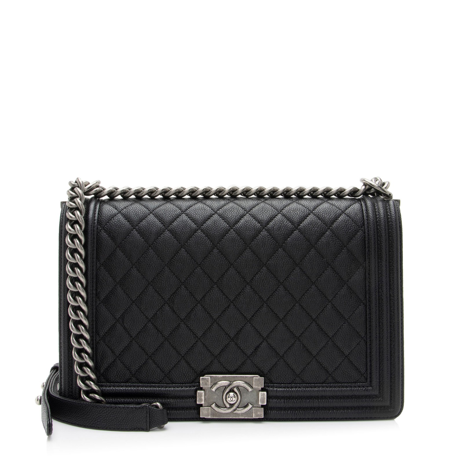 Chanel Caviar Leather New Medium Boy Bag