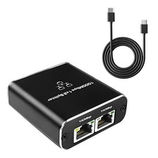 1000Mbps RJ45 1 to 2 Out Ethernet Network Splitter Accessories With USB Cable