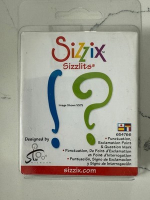 Sizzix Sizzlits Small Die by Stu ~ Punctuation Exclamation Point & Question Mark