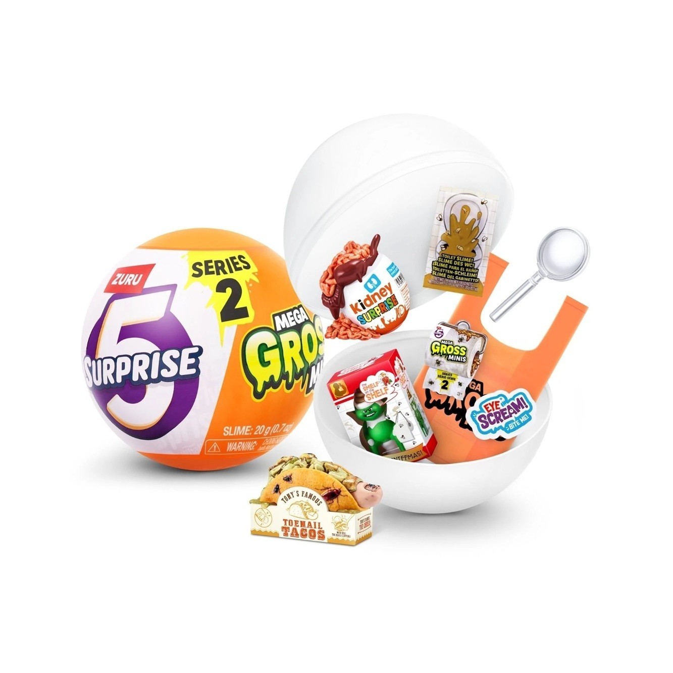 5 Surprise Mega Gross Series 2 Mini Mystery Capsule Real Miniature Brands Toy
