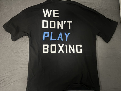 Boxraw Herren T-Shirt S Schwarz Kurzarm Rundhals  We Don't Play Boxing 