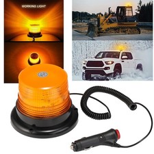 LED Flashing Hazard Amber Beacon For Lorry Car Van Tractor Forklift 12V/24V