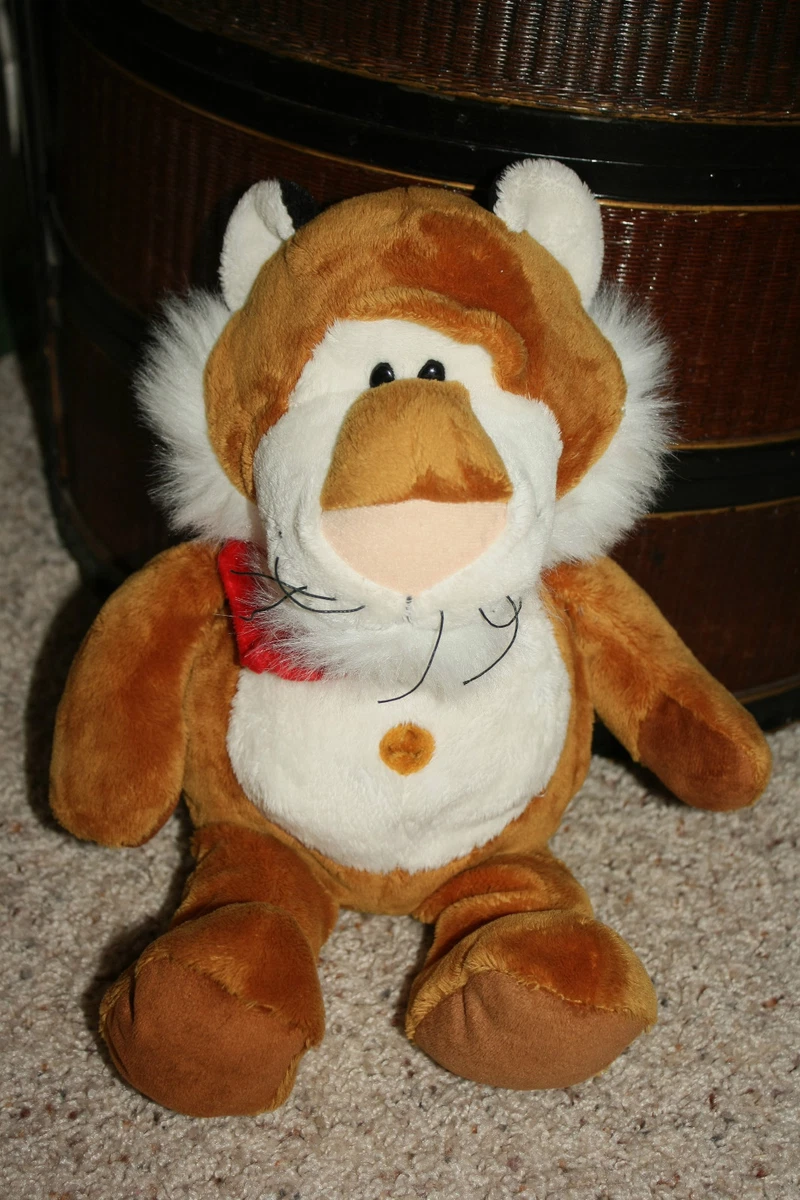 Plush Apple Soft Toy Lion Stuffed Animal Red Scarf 15