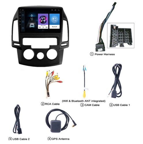 2006-2011 Für Hyundai i30 Handbuch AC Stereo Radio NAVI 9 Zoll Android 10.1 32GB - Bild 6 von 12