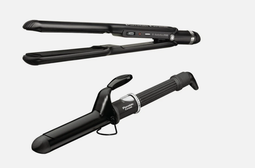 BaBylissPRO Porcelain Ceramic 1" Flat Iron and 1 1/4" Spring Curling Iron - Picture 4 of 7