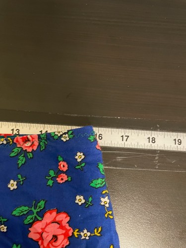 Vintage Handmade Womens Micro Mini Skirt Small Blue Floral Button Up Artsy Y2K - Picture 5 of 7