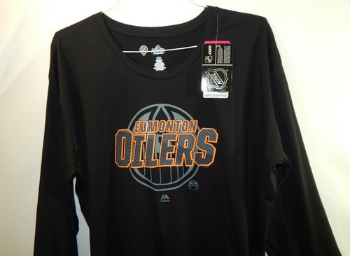 NWT Edmonton Oilers NHL Hockey Long Sleeve Shirt Majestic Womens Plus 1X XL - Picture 2 of 5